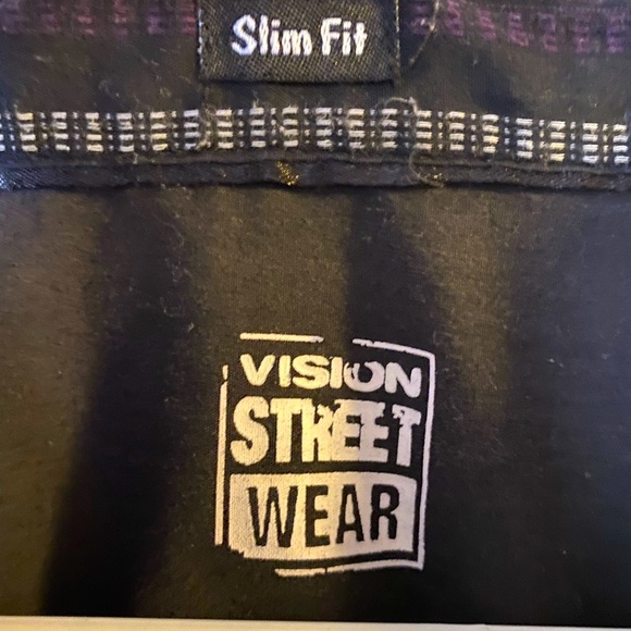 90βs Vision Street Wear Slim Fit Button-Up Shirt β Menβs Medium π₯ - Picture 2 of 6